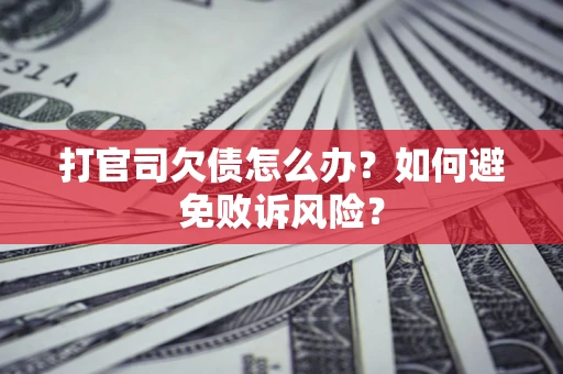 北京打官司欠债怎么办？如何避免败诉风险？