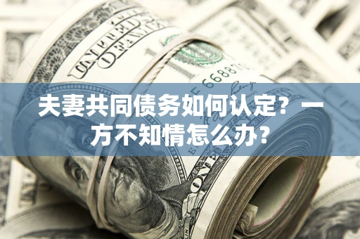 北京夫妻共同债务如何认定？一方不知情怎么办？