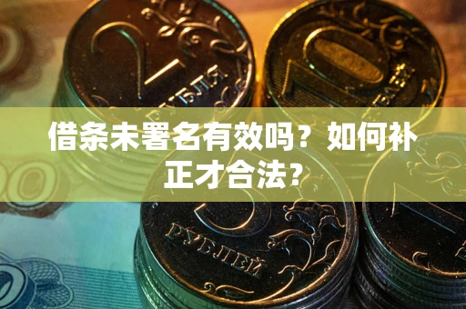 北京借条未署名有效吗？如何补正才合法？