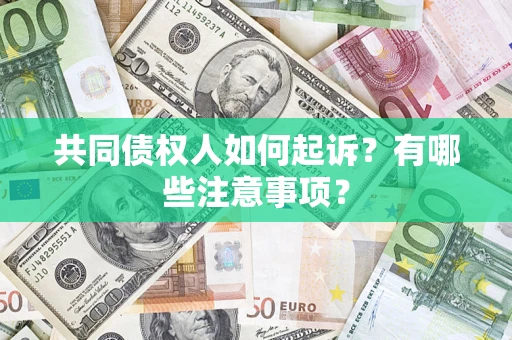北京共同债权人如何起诉？有哪些注意事项？